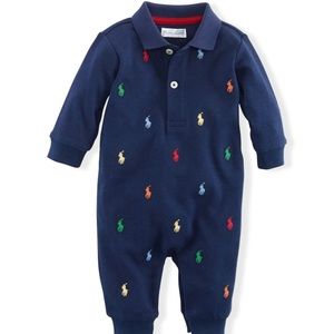 Ralph Lauren Embroidered Coverall - Boy - 12M